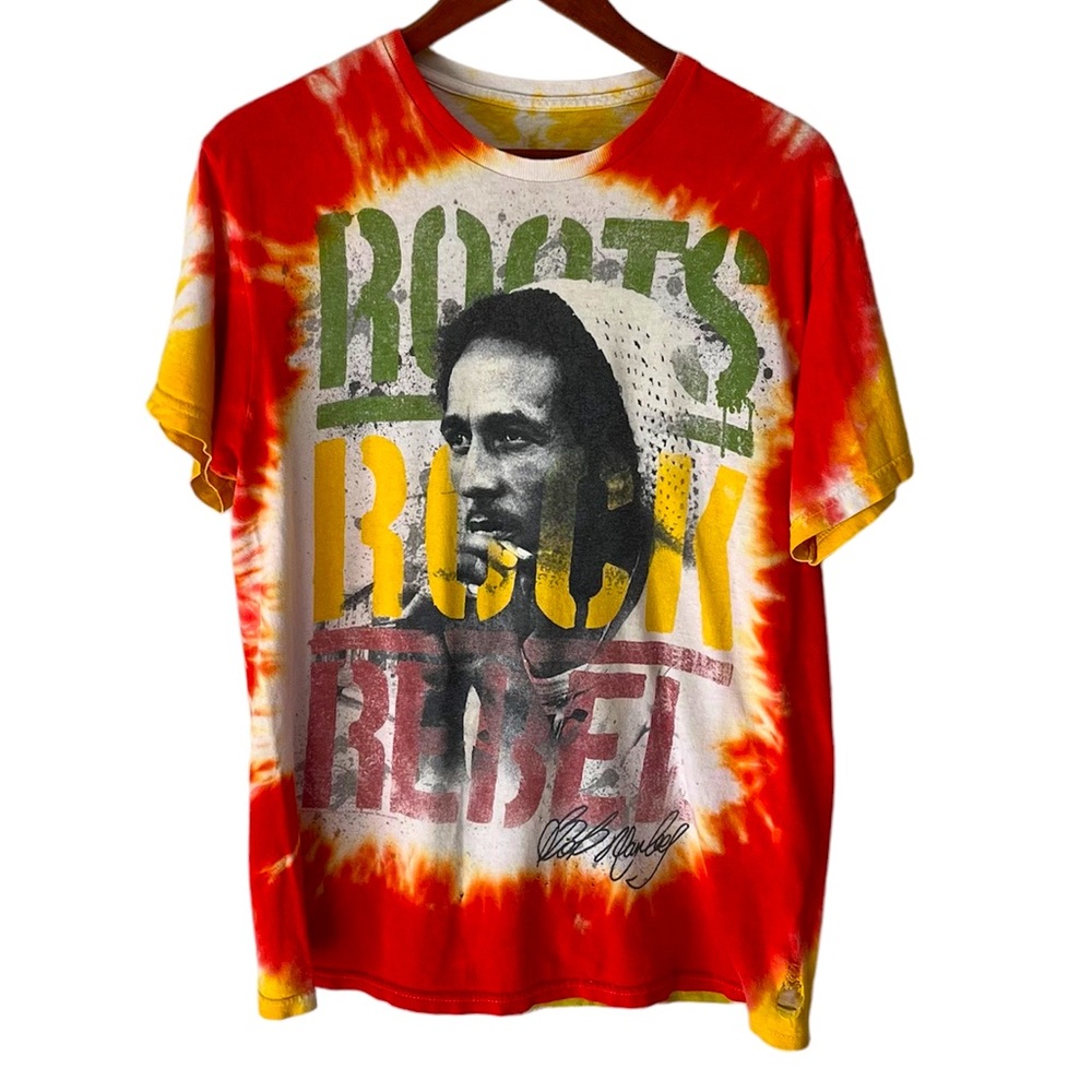 Zion Rootswear Y2K Grunge Tie Dye Bob Marley Tee Size Medium